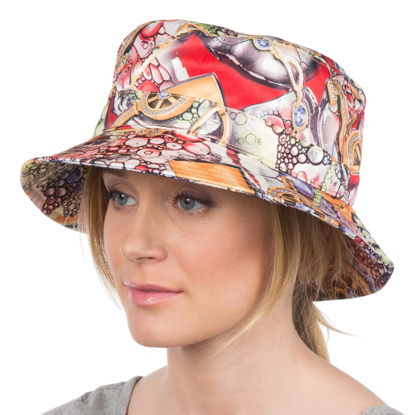 Sakkas Gemma Colorful Design Cloche Bucket Bell Summer Hat