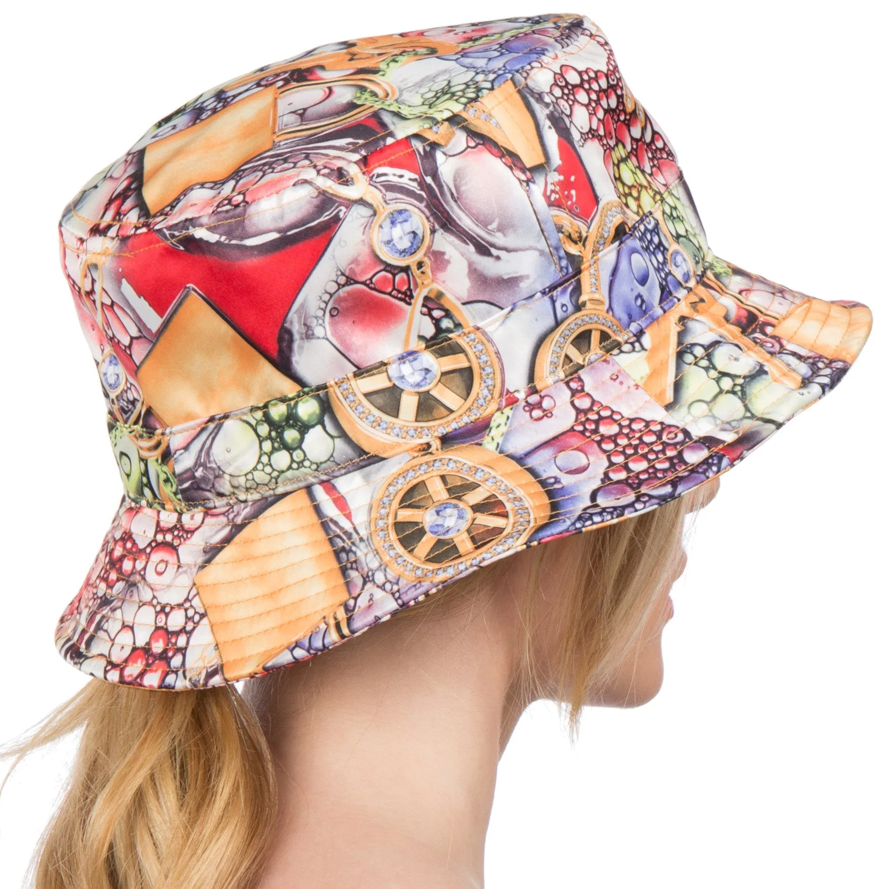 Sakkas Gemma Colorful Design Cloche Bucket Bell Summer Hat