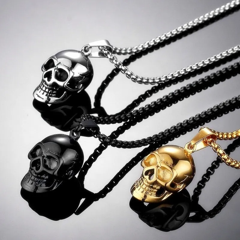 Shinny Skull Necklace