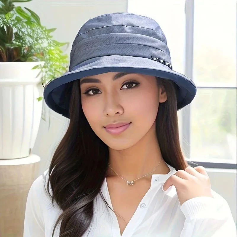 Silk Fisherman Sun Protection Hat for Women - High-End Summer UV Sun Hat