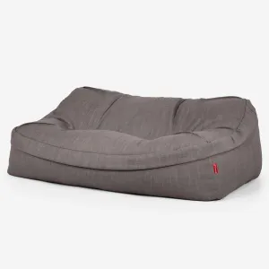 Sloucher Bean Bag Sofa - Linen Look Slate Grey