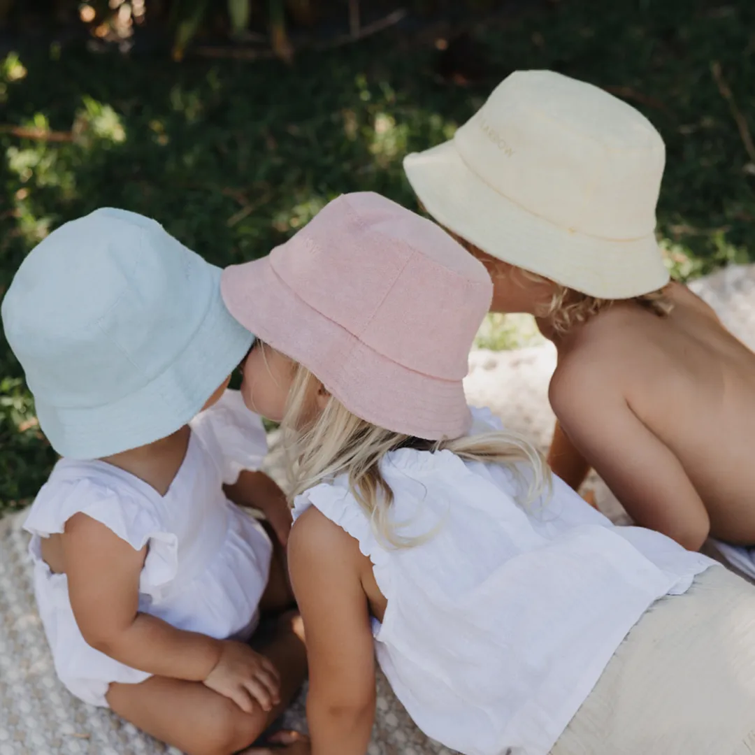 Terry Towelling Bucket Hat - Lemon