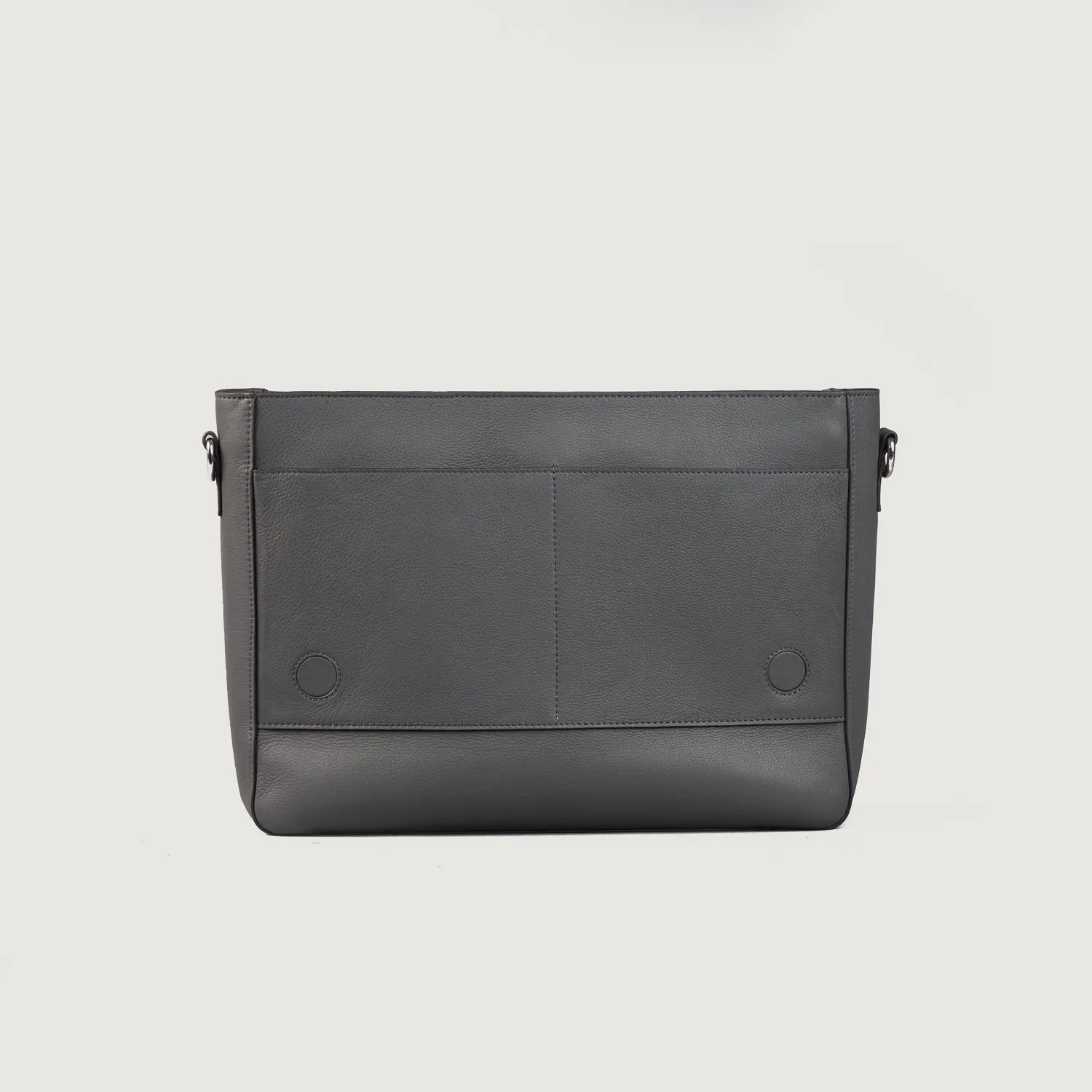 The Carismatico Grey Leather Messenger Bag