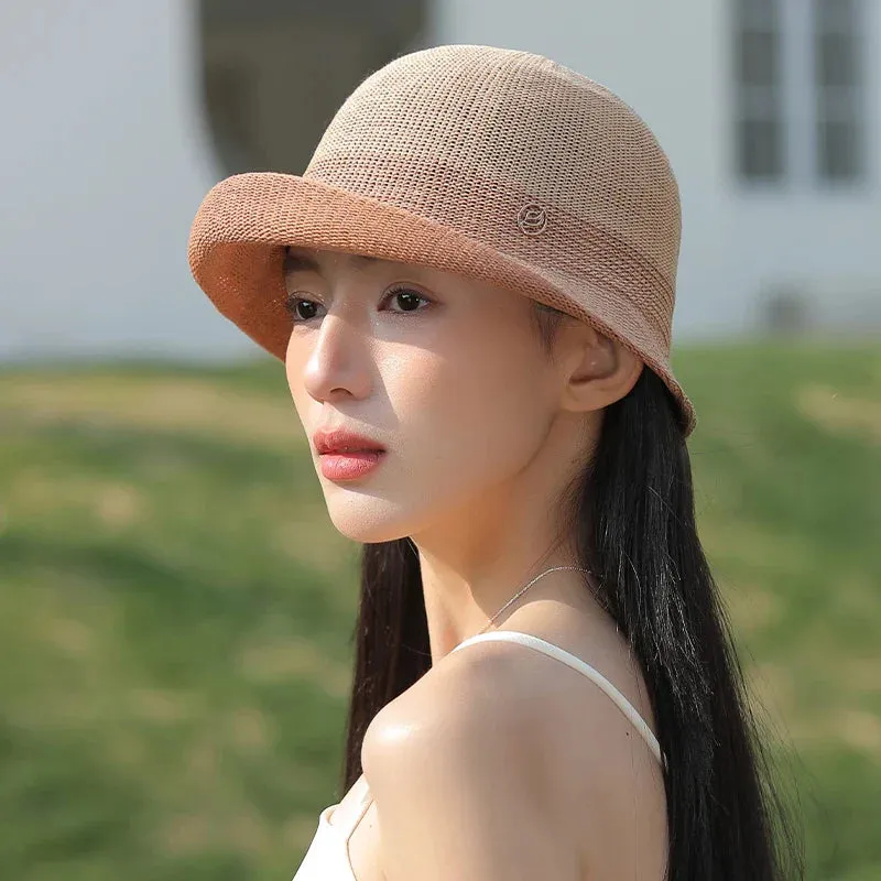 Thin Round Top Versatile New Travel Sun Protection Sun Hat for Spring/Summer