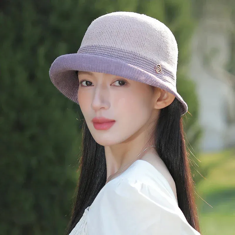 Thin Round Top Versatile New Travel Sun Protection Sun Hat for Spring/Summer