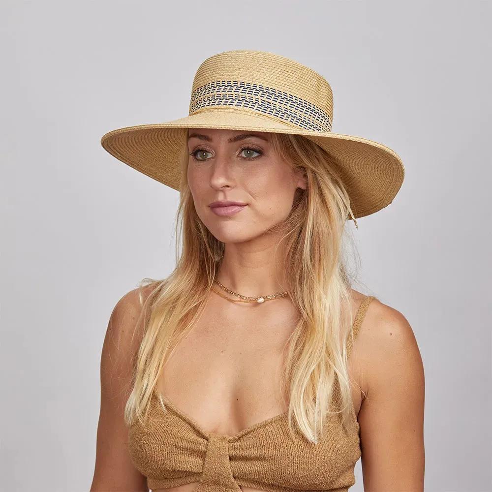 Victoria | Womens Wide Brim Straw Sun Hat