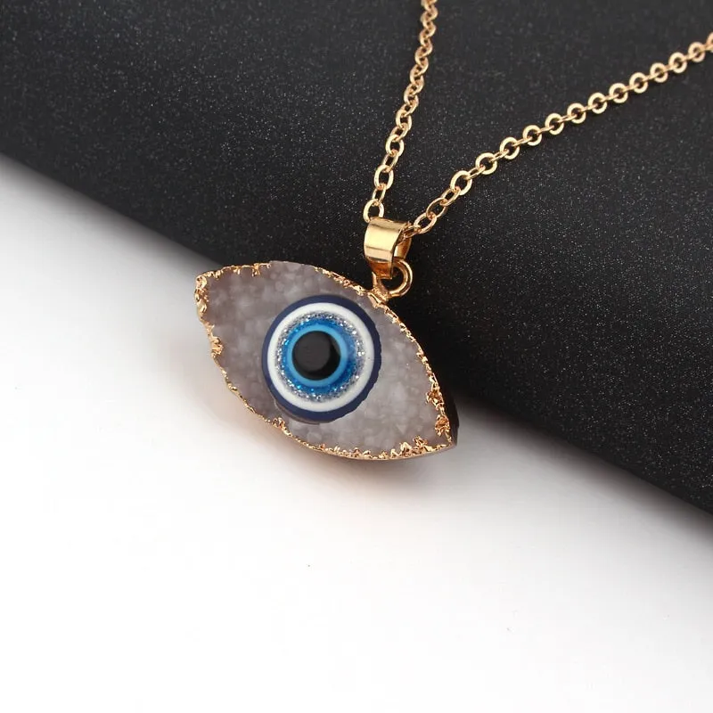 Vintage Evil Eye Pendant Necklace