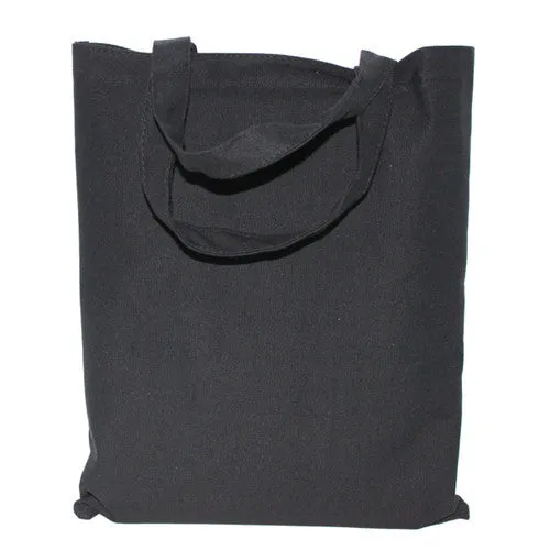 White /Black 2 Color Canvas Shopping Bag Foldable Reusable Grocery Bags Cotton Fabric Eco Tote Bag Wholesale