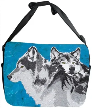 Wolf Canvas Safari Style Messenger Bag - Spirited Pack