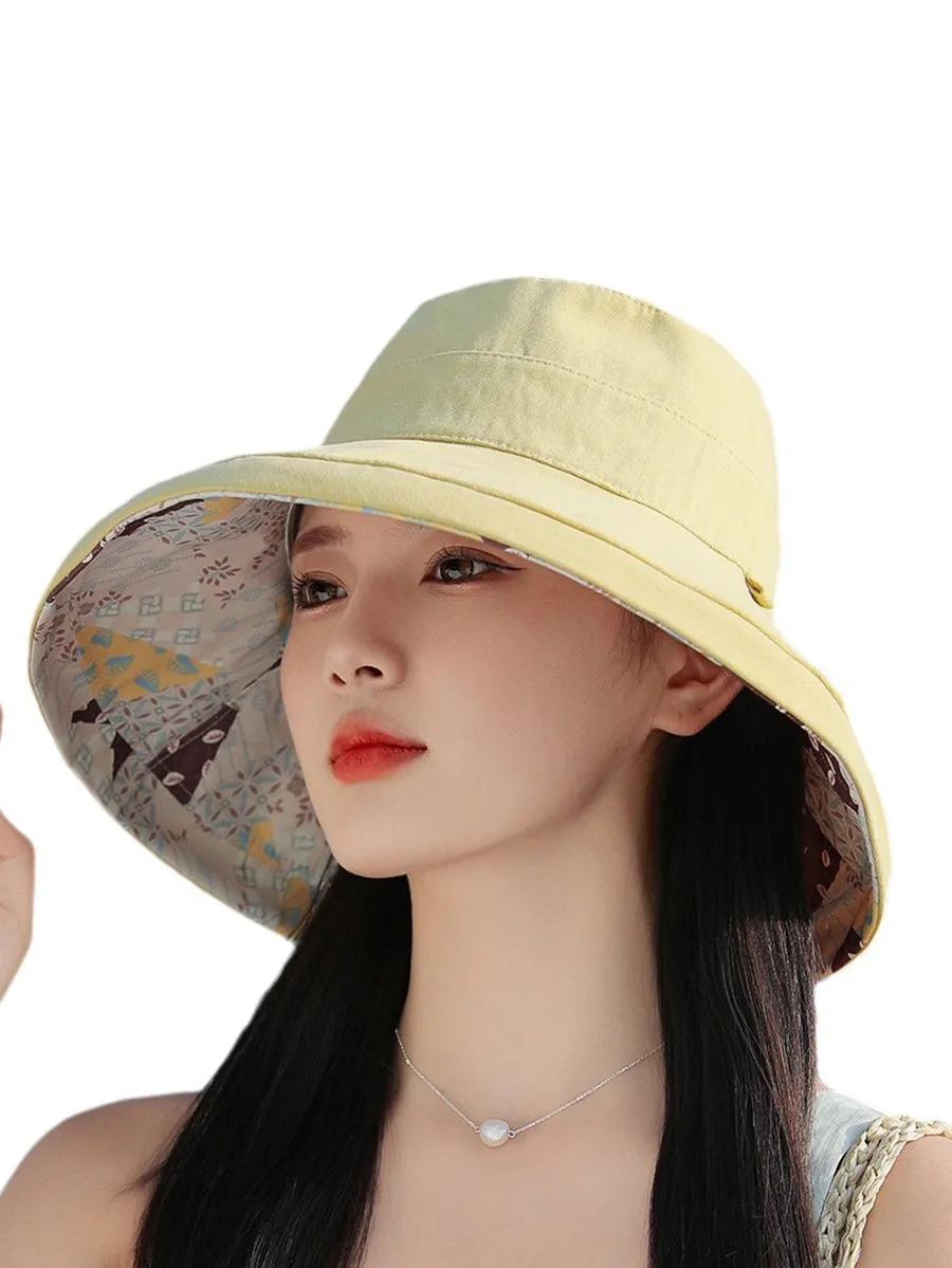 Women Casual Sunproof Dual-side Wearing Hat