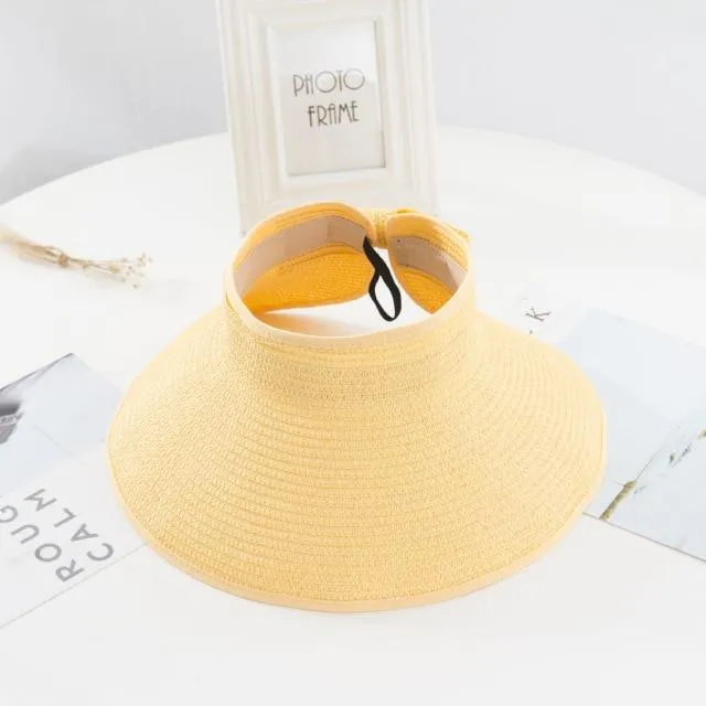 Women Summer Visors Hat Foldable Sun Hat Wide Large Brim Hat Women Cap