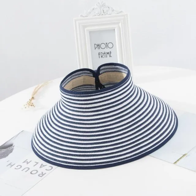 Women Summer Visors Hat Foldable Sun Hat Wide Large Brim Hat Women Cap