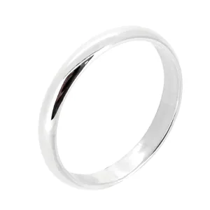 Women's 3mm Plain Silver Ring, Finger Ring, Thumb Ring, Stack Ring